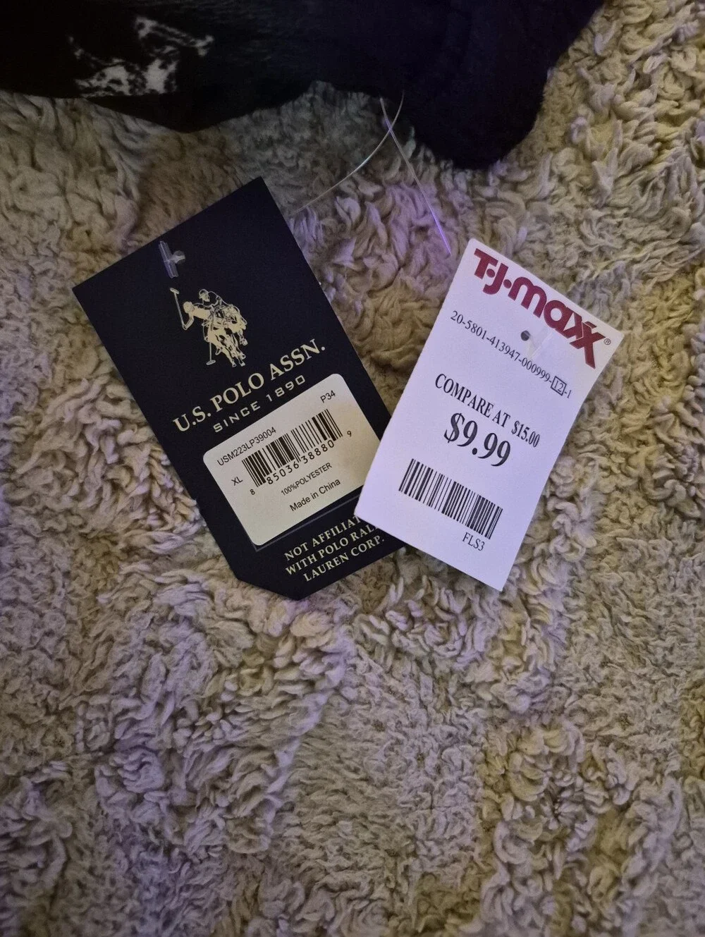 U. S. Polo Assn. Navy Lounge Pants with Blue & White Accents